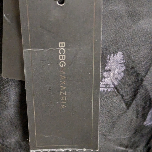 BCBG MaxAzria Dana halter lined tie dye top sz M black gray white NEW - Picture 3 of 9